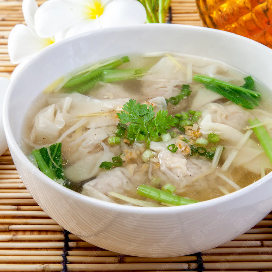 Queen-Bakery-II-Chinese-restaurant-Wonton-Soup-NY Wonton Soup is a simple yet delicious soup with tender wontons in a light broth at Queen Bakery II, a Chinese restaurant in NY